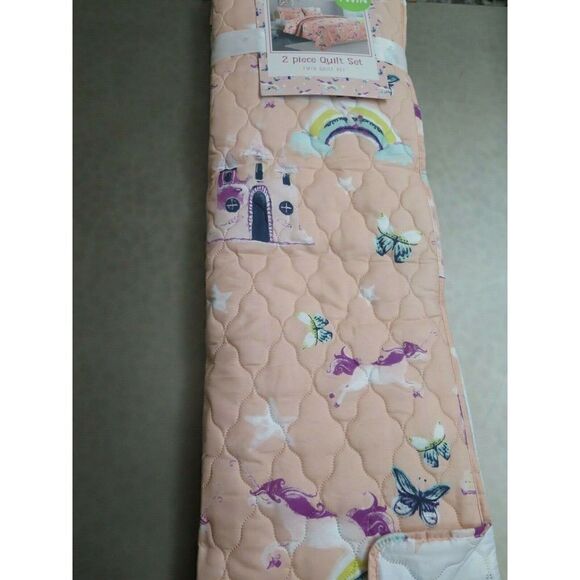IVY HILL HOME FAIRY UNICORN TWIN QUILT SHAM SET NEW! $120 - Picture 3 of 9
